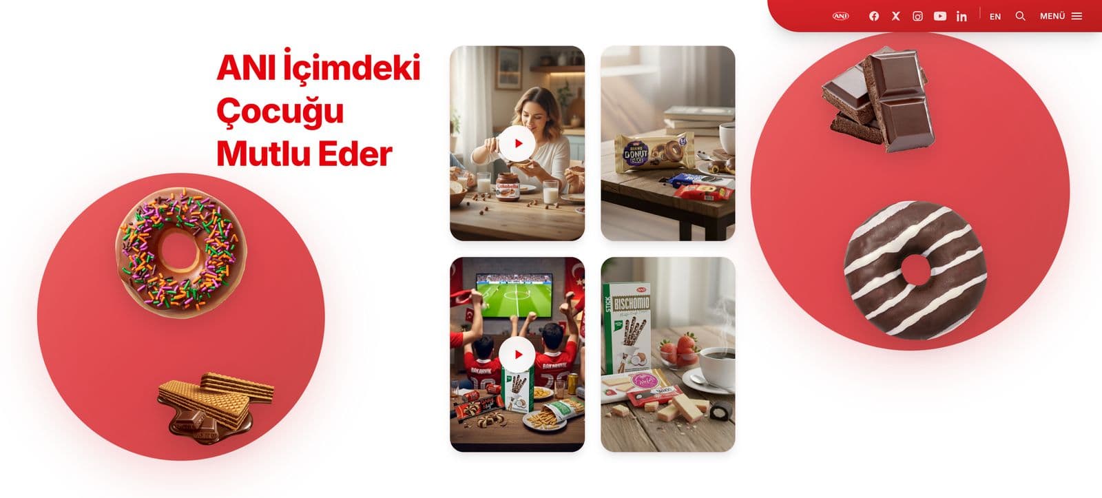 ANİ Bisküvi kurumsal web sitesi sayfa görüntüsü 2